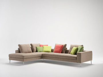 BACCARAT - Sectional fabric sofa with chaise longue by Siwa Soft Style - view 3